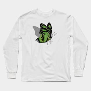 Malachite Butterfly with Shadow Long Sleeve T-Shirt